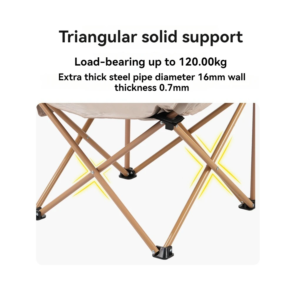 

BRS-Y01 Outdoor Moon Folding Chair Leisure Fishing Portable Chair Khaki/Army Green Moon Folding Chair Leisure Fishing Portable C