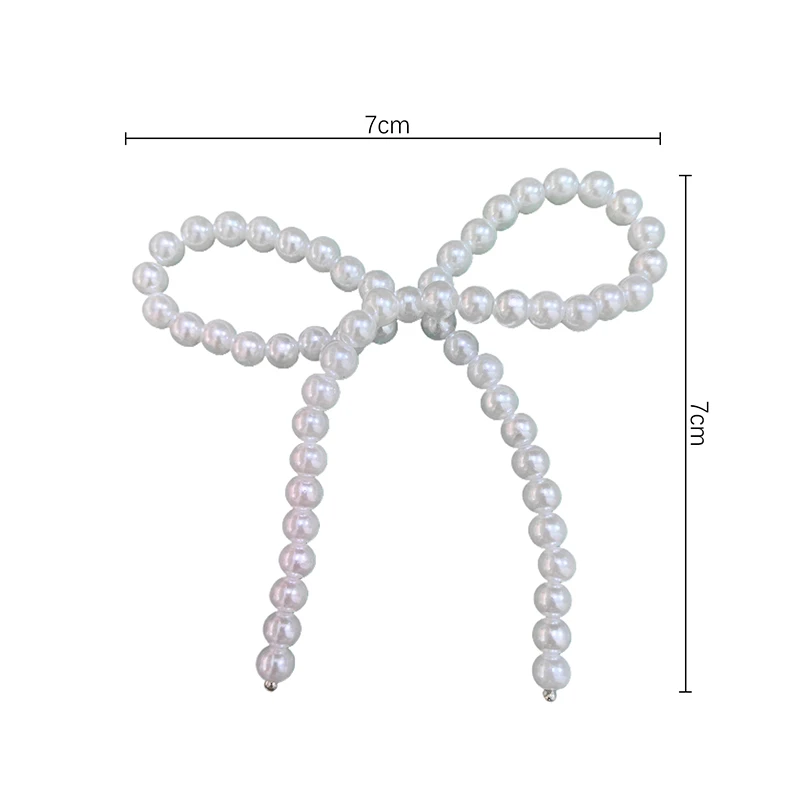 Simple Cute Pearl Bead Bowknot Charm Shoe Decoration Creative Bag Mobile Phone Case Pendant DIY Decoration Accessories Gifts