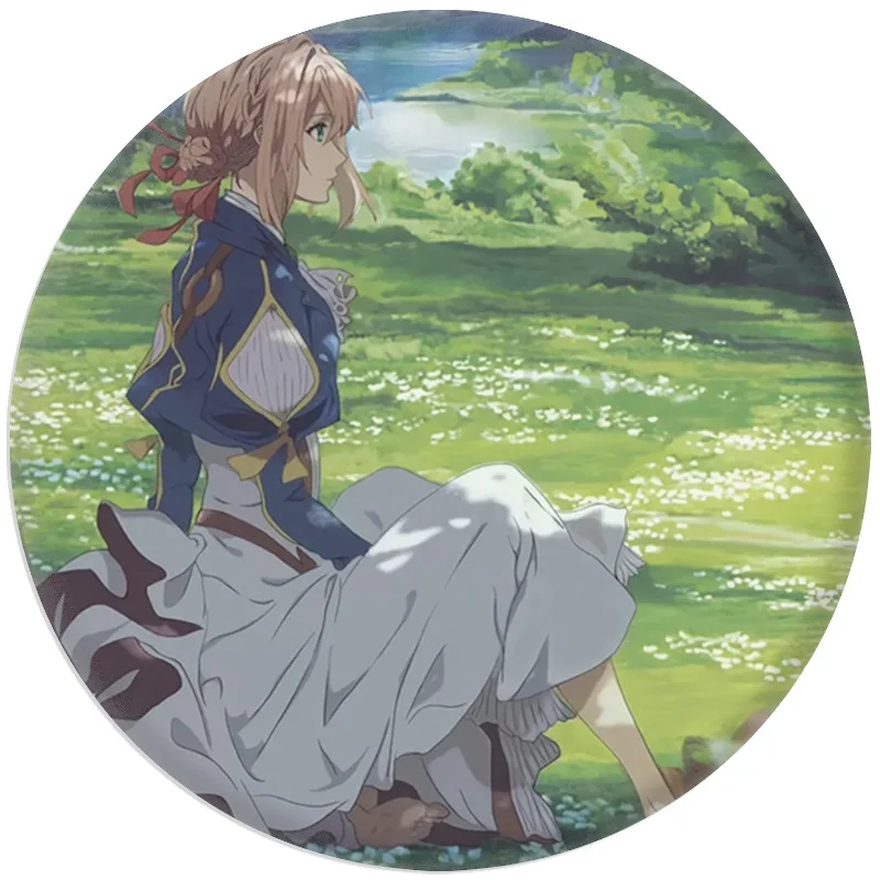 Violet Evergarden 58MM  значок на рюкзак ROUND ICONS BADGES