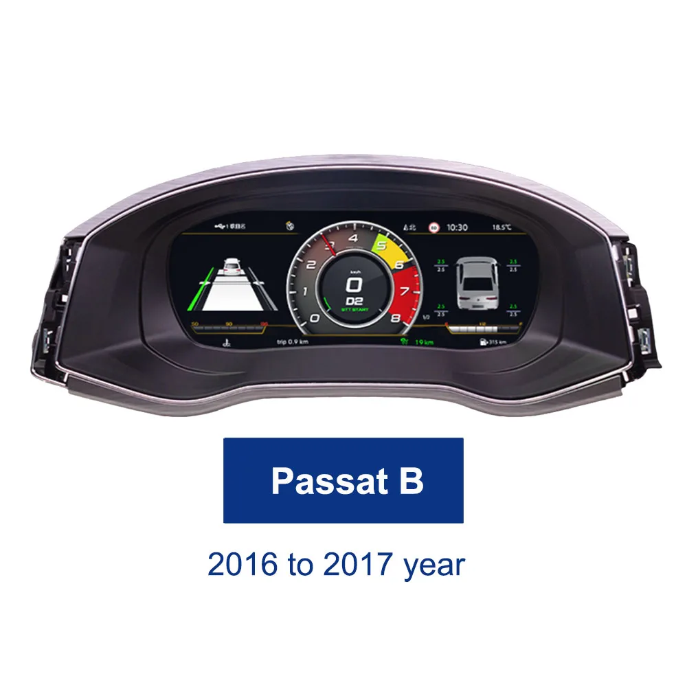 

Digital Virtual Cockpit Speedometer for VW Volkswagen Passat 2016 2017 year Dashboard Instrument Cluster