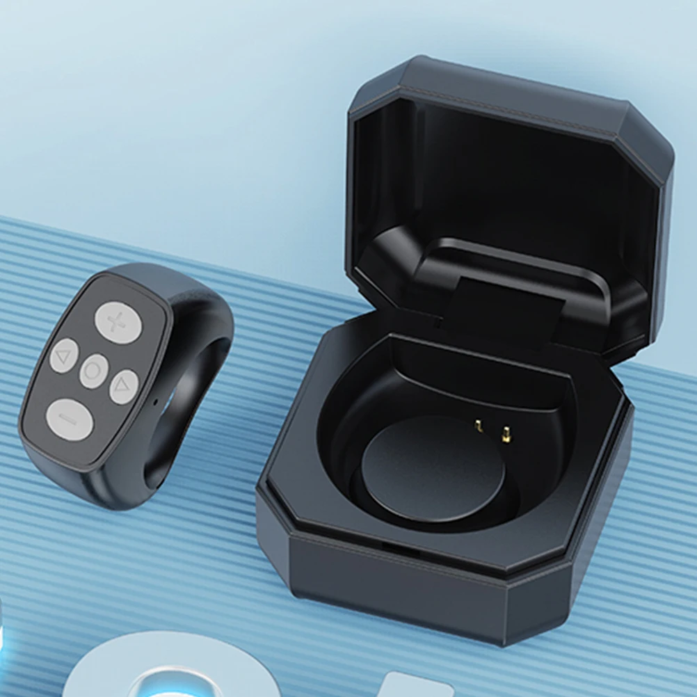 

Remote Control for Phone Camera Shutter Selfie Remote Page Turning Black Cellphone Controller Electronic Reader Accessory Phone