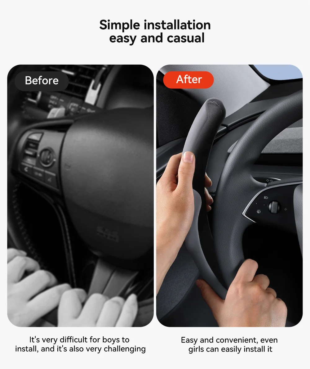 Lenkradabdeckung aus Carbonfaser-Optik, Sportlenkrad, rutschfeste Hülle, universell passend für Tesla Model 3 und Y, ideal für Autofahrten. – Detail 6