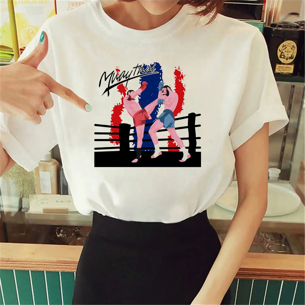 Muay Thai t-shirts women summer top girl manga funny clothing