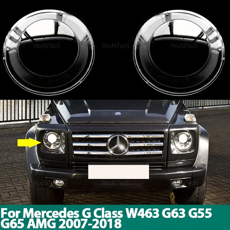 

Transparent Front Headlights Lens Shell Glass Lampcover for Mercedes G Class W463 AMG G63 G55 G65 G-Wagen G-Wagon Puch G 2007-18
