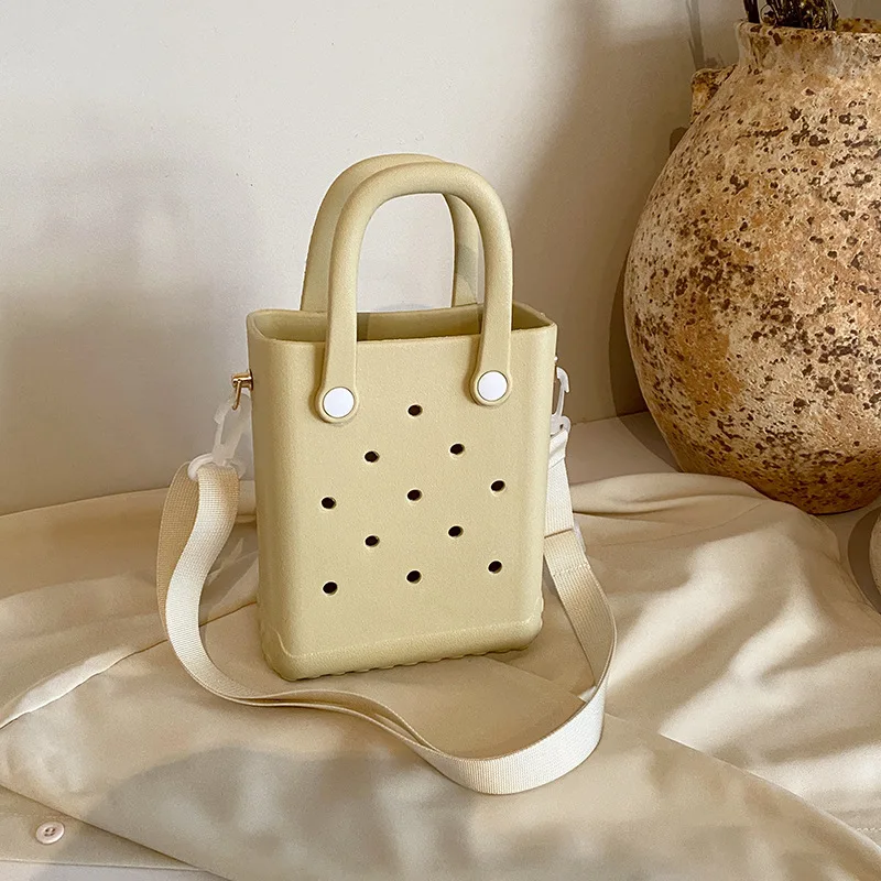 Candy Colored Bag Women\'s New Fashionable and Cute Internet Celebrity Handbag, Beach Bag Crossbody Bag Jelly Square Bag