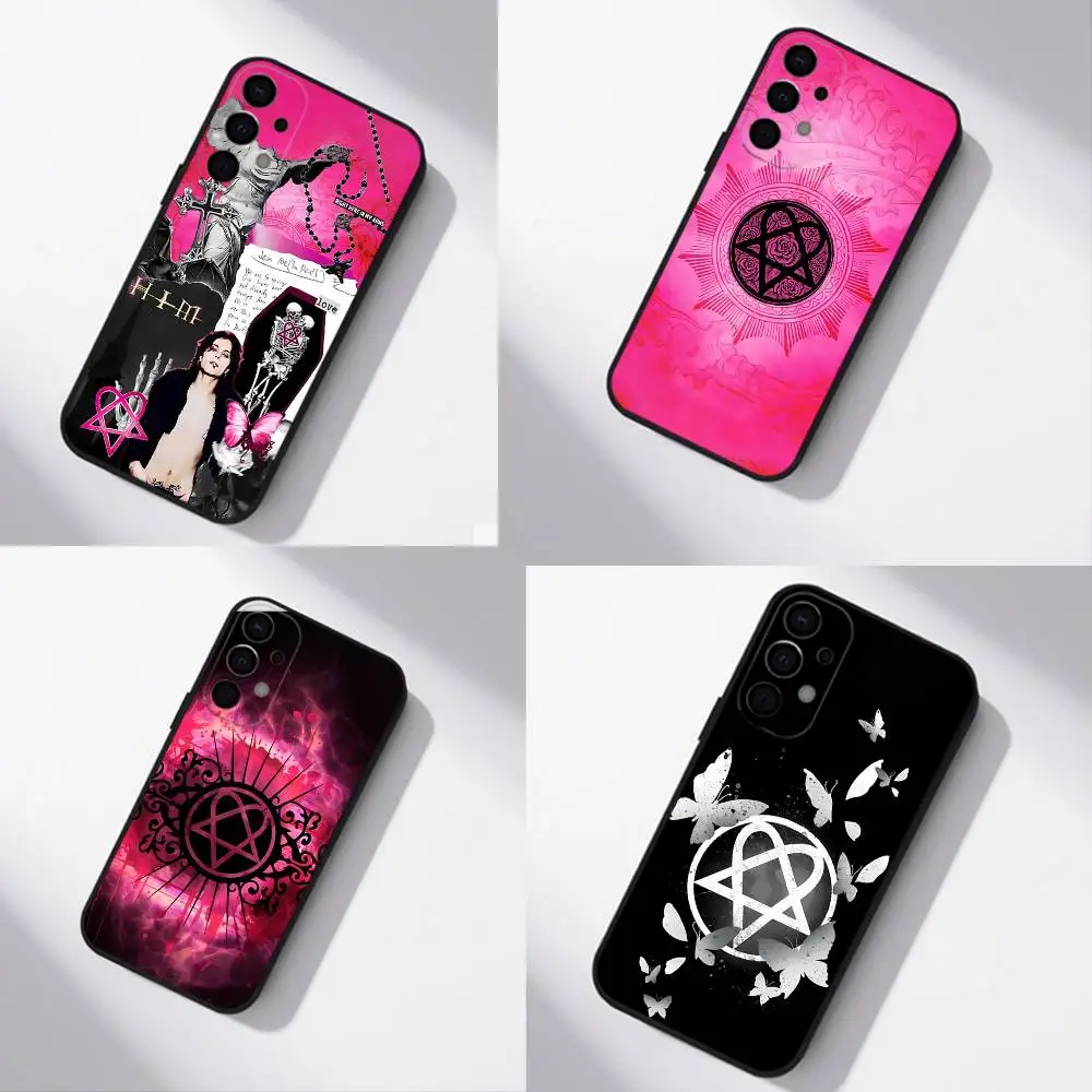 H-HIM Band V-Ville V-Valo Phone Case For Samsung S26,S25,S24,21,22,23,30,Ultra,20,Plus,Note,10,9,Black soft silicone case