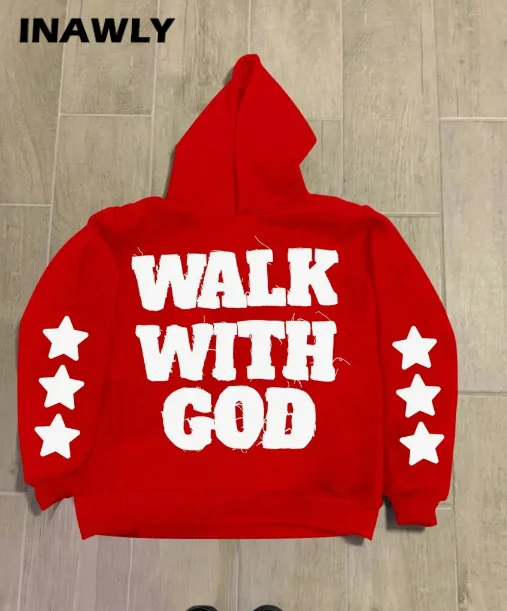 

2025 American Y2K New Fashion Trend Hoodie Women Street Hip Hop Joker Loose Sweatshirt Couple Casual Punk Hoodie