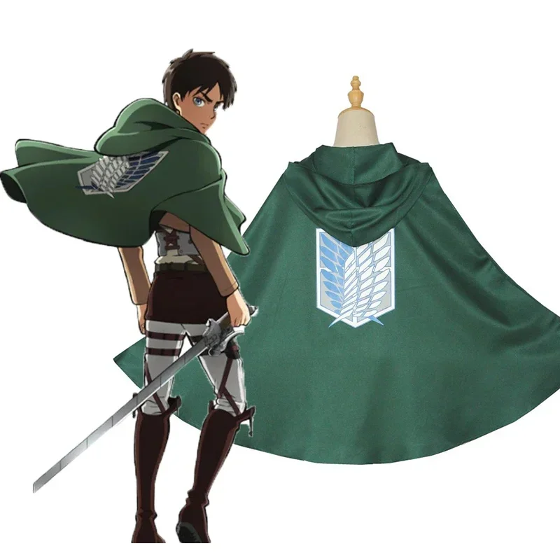 هجوم على تيتان عباءة shingeki no kyojin عباءة Shingeki No Kyojin فيلق الاستطلاع عباءة تأثيري الرأس الأخضر شال للارتفاع S-L