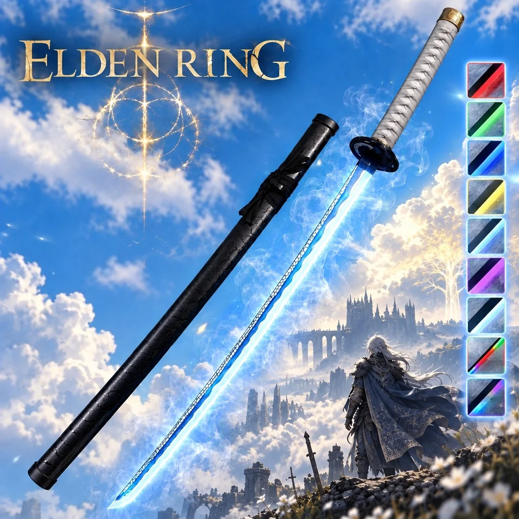 39inch ABS Katana Moonveil Elden Ring Game Luminous Smoke Mist Collection Display Decorative Showpiece Memorabilia Home Gift