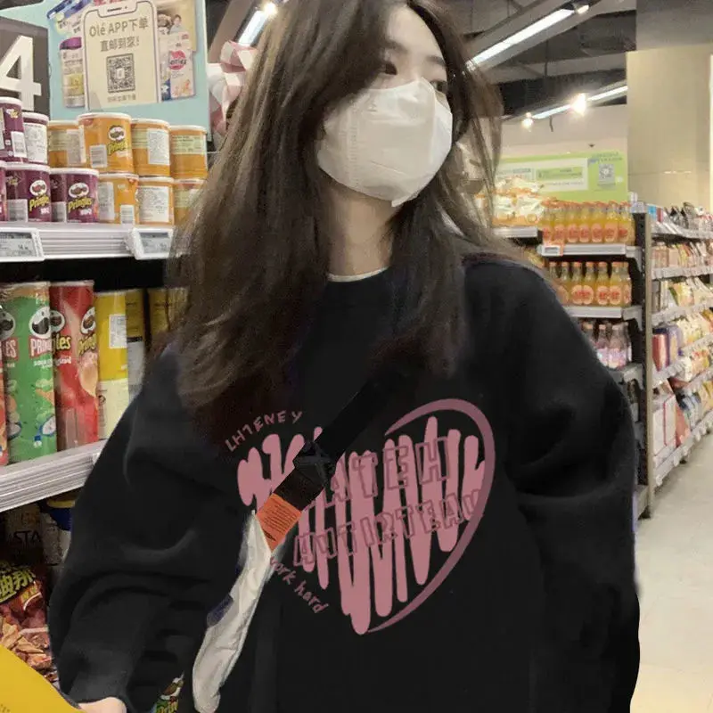 بلوزات النساء الشباب بلايز غطاء محرك السيارة مبطن أكتاف مفتوحة الرسومات قمصان ثقيلة دافئة براون بورجوندي ملابس الشارع الشهير الصلبة