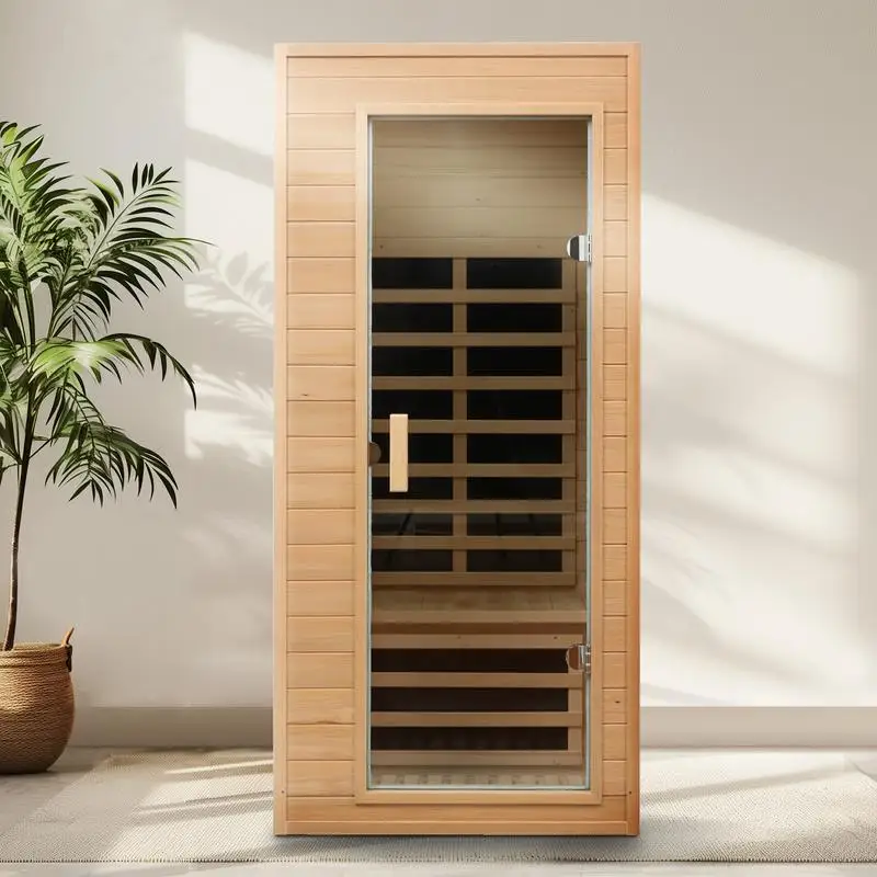 

One-Person Far Infrared Indoor Sauna Room with Roof Embedded Design