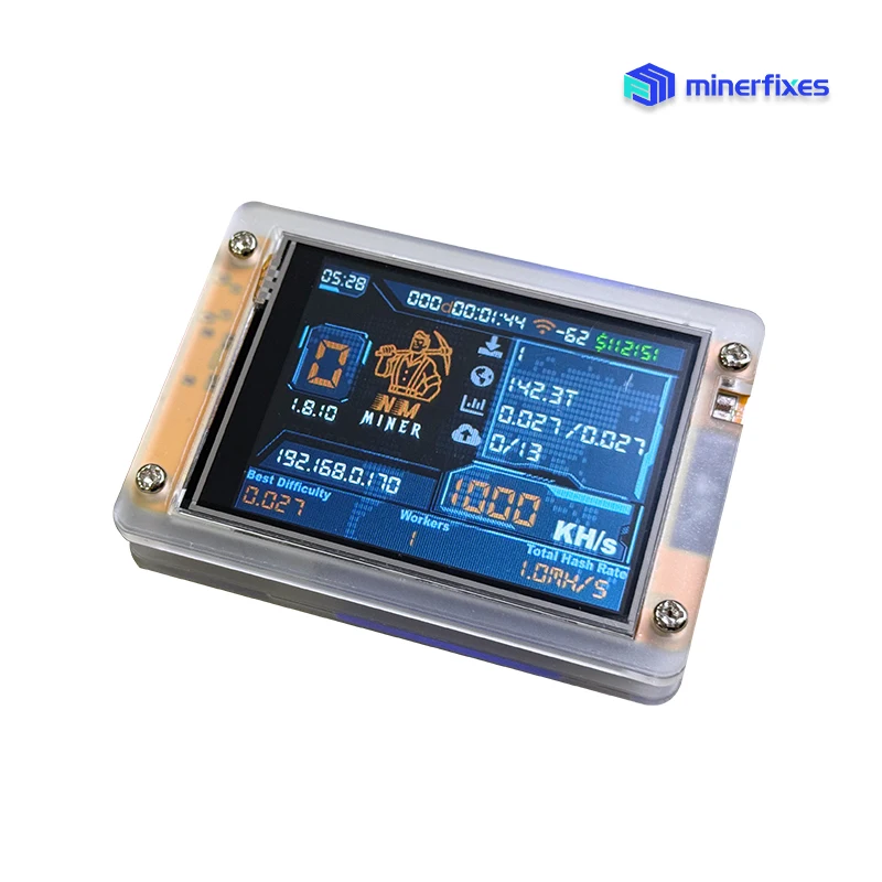 Bitcoin Miner NerdMiner V2 1000KH/s Hashrate Lucky Miner Crypto Solo Lottery Bitcoin BTC BCH DGB 2.8 polegadas Display LCD Firmware