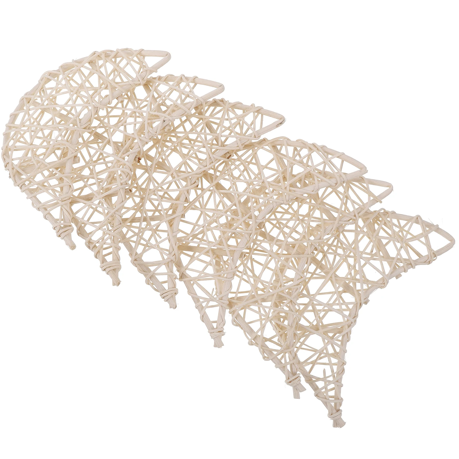 

6Pcs Unique Rattan Woven Moon Shaped Hanging Decor DIY Party Supplies Wedding Room Craft Scene Layout Prop