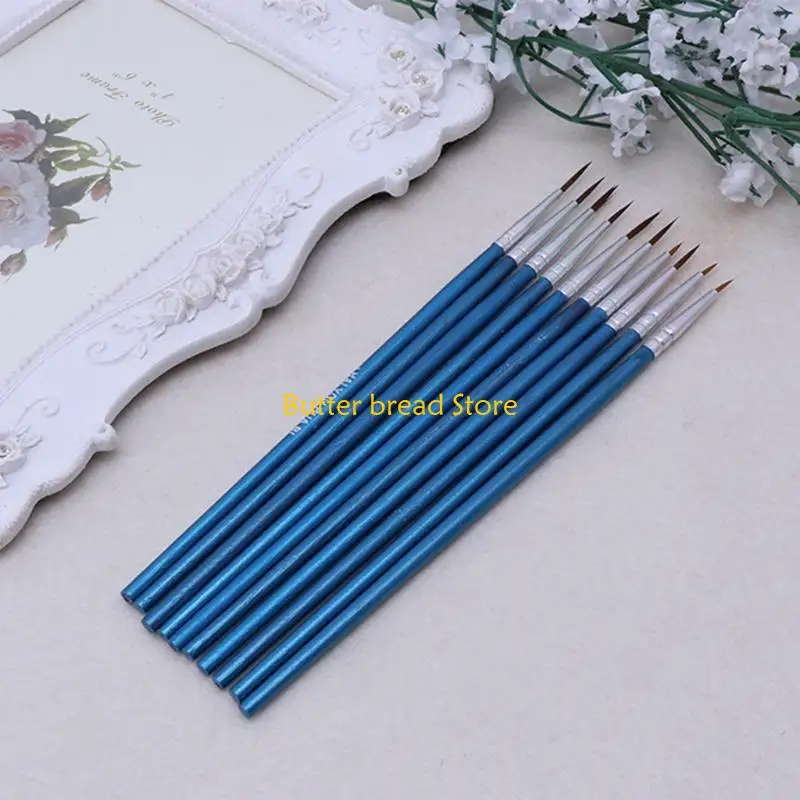 W89C 10PCS Nylon Hair Artist