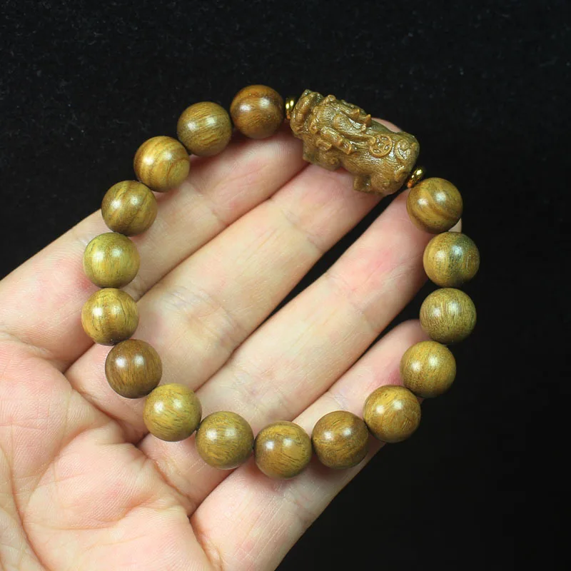 Guajacwood 10mm Buddha Beads Bracelet with Fragrance Ethnic Style Ebony Bracelet Crafts Buddha Beads Rosary Accessories