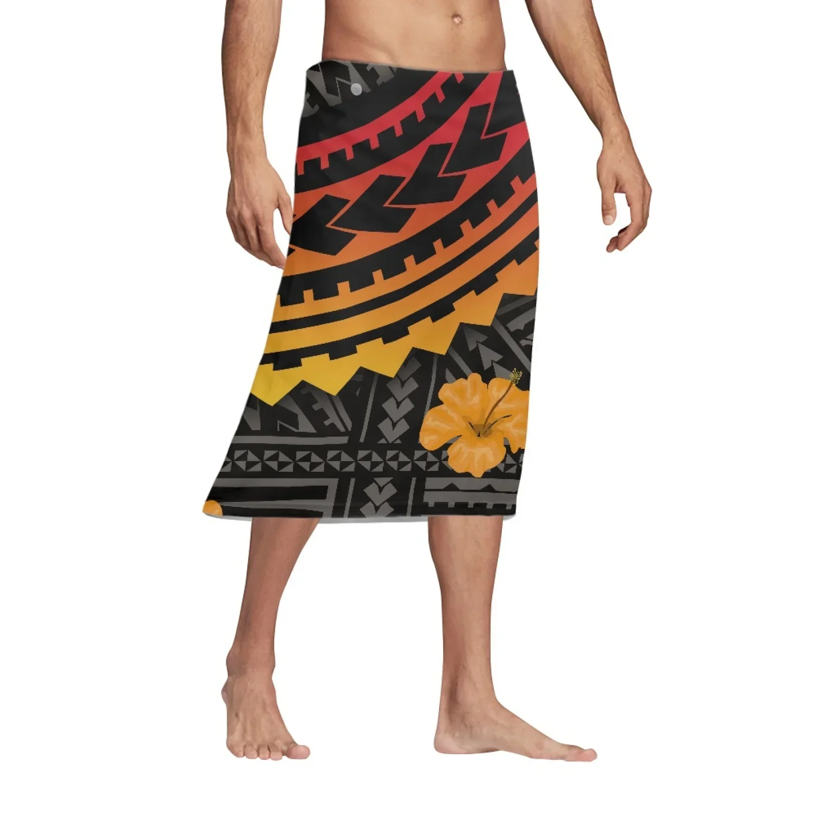 Polynesian Tribal Samoan Totem Tattoo Samoa Prints New Summer Mens Art Vintage Tattoo Prints Short Skirt Loose Streetwear Skirts
