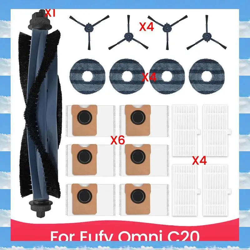 

A11I для пылесоса Eufy Omni C20, основные боковые фильтры Hepa, подушечки для швабры, мешки для пыли, запасные части