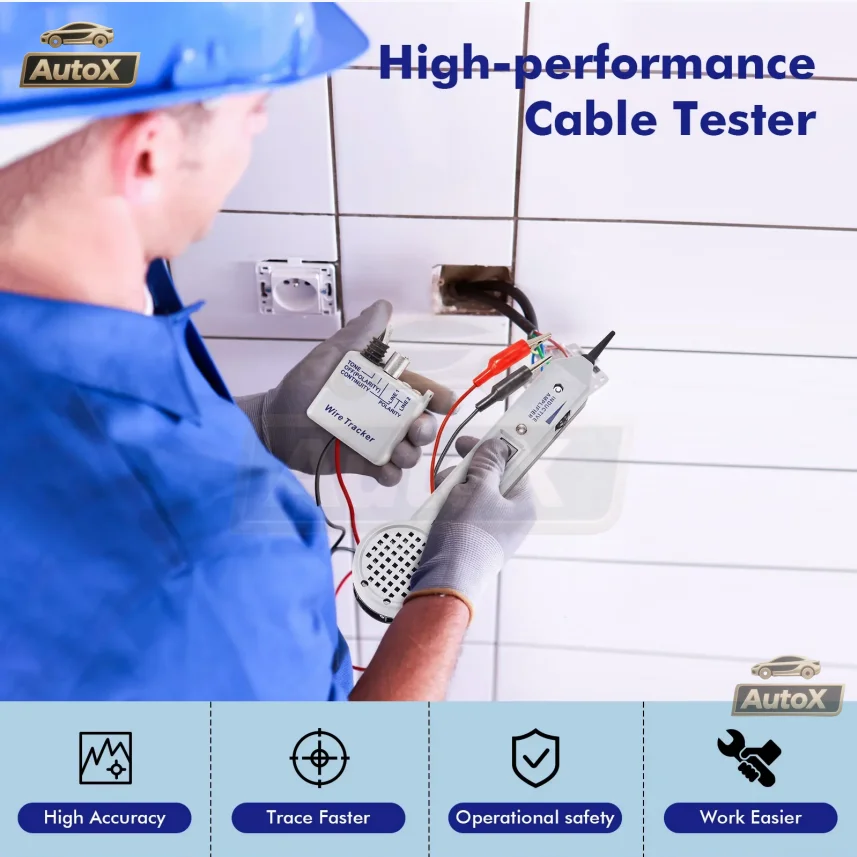 

Auto X комплект тона-генератора, тестер цепей, комплект датчиков для отслеживания тона, 200EP, высокоточный кабельный тестер, искатель линии, тонер