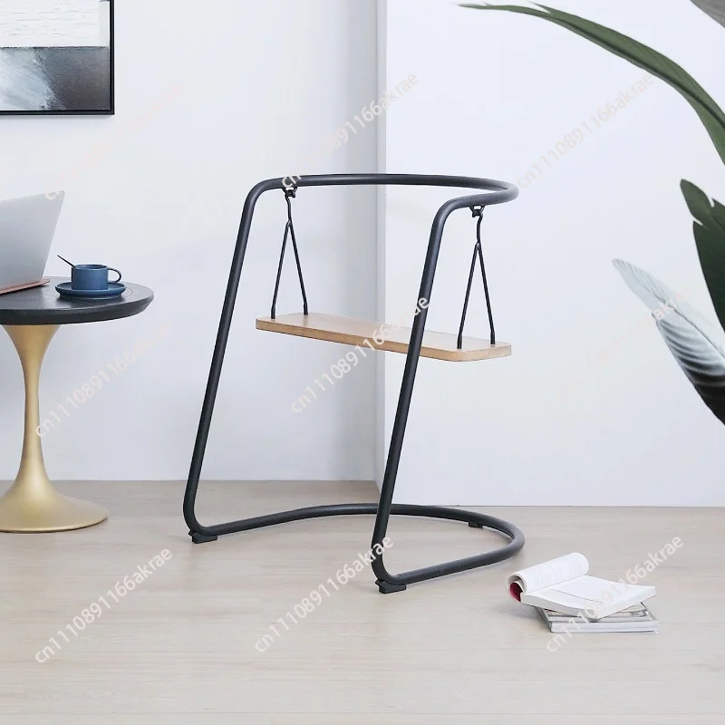 for Vintage wrought iron  small swing chair ins Internet celebrity balcony leisure rocking chair creative pet climbing frame