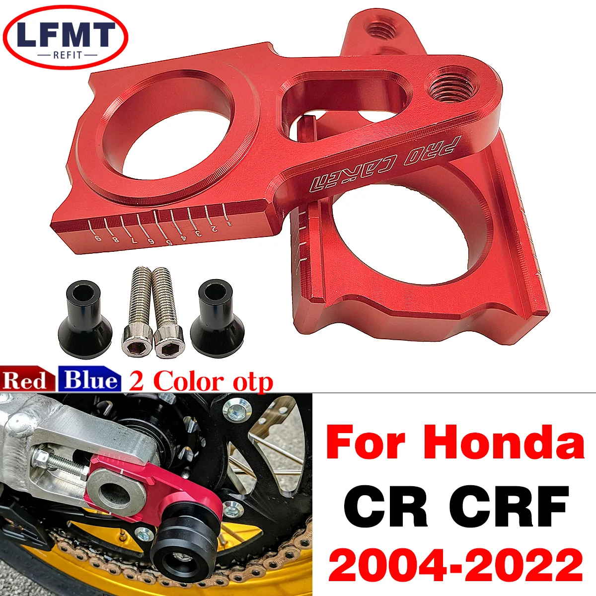 

Motorcycle CNC Rear Axle Block Chain Adjuster For HONDA CRF250RX CRF450RX CRF250R CRF450R CRF250X CRF450X CR 125 250 CRF X R RX