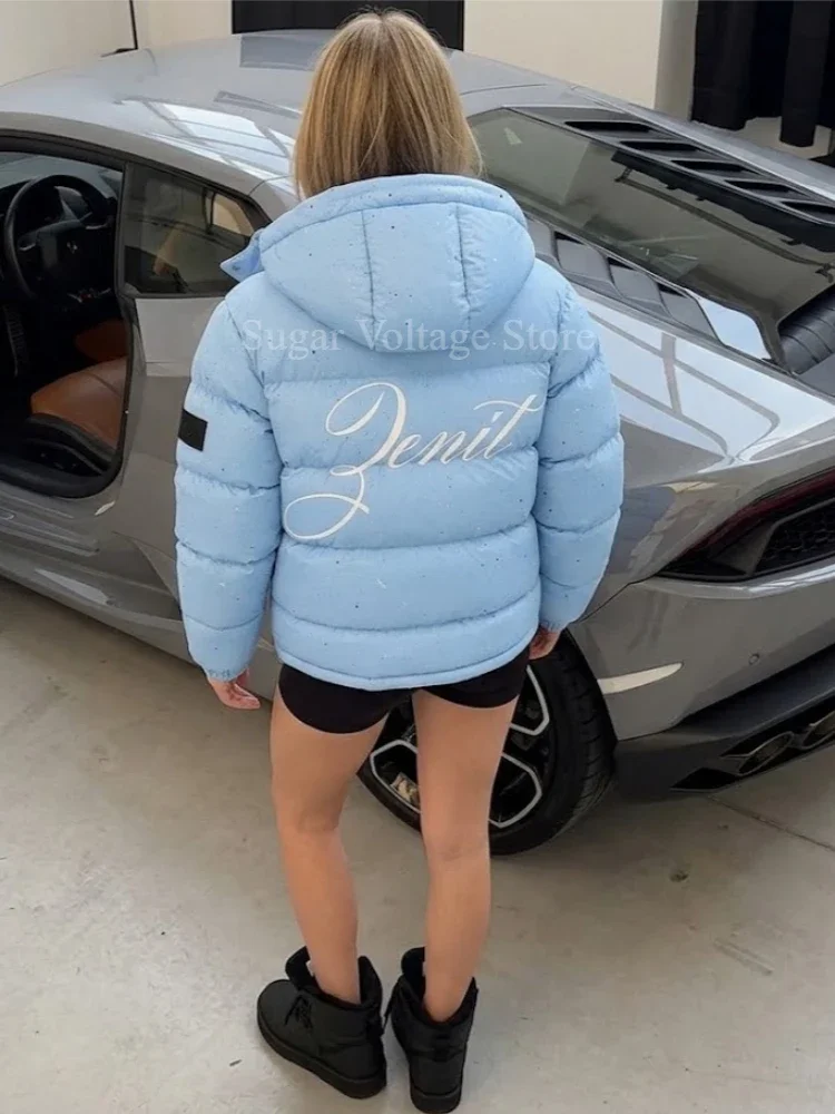 Winter Puffer Padded Cotton Jacket  Women's Harajuku Thick Warm Coat Vintage Zip Up Outerwear Casual Streetwear Fashion Parkas