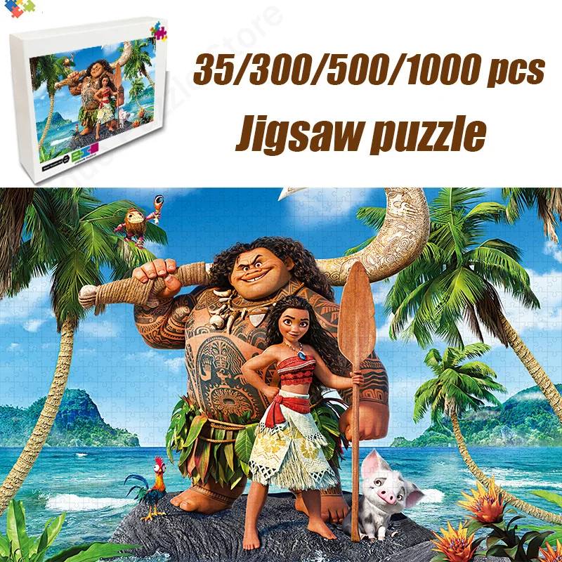 

Disney Anime Moana Jigsaw Puzzle 35 300 500 1000 Pieces Puzzle Educational Toy Birthday Gifts Kids Adult Jigsaw Collection Hobby