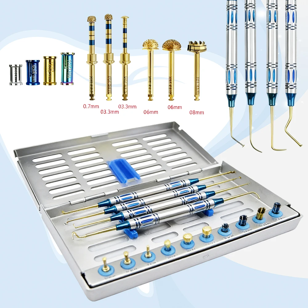

Dental Sinus Lifting Kit with Implant Drills Stoppers Periosteal Elevator for External Sinus Augmentation Surgery Tool