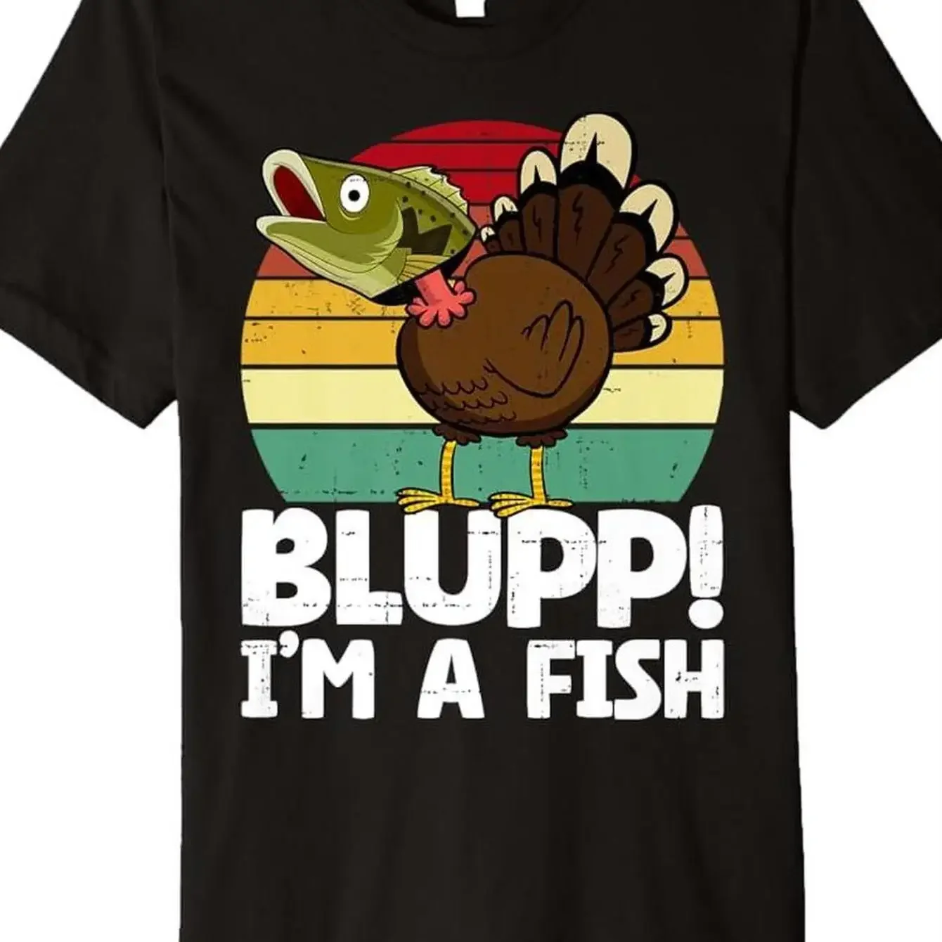 The Latest Men's Pure Cotton T-shirt for 2025, Turkey Fish, Comfortable, Breathable, High-quality, Beach Travel Party Instagram