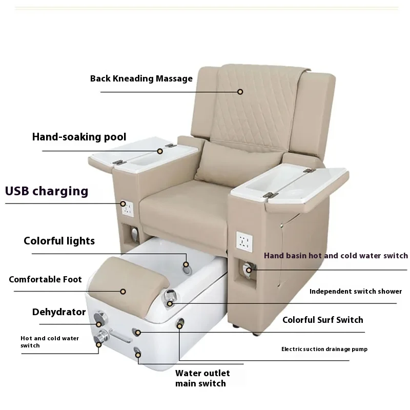 Foot Pedicure Furniture Beauty Salon Chair Spa Nail Accessories Equipment Professional Sillon Pedicura Pedicure spa Products