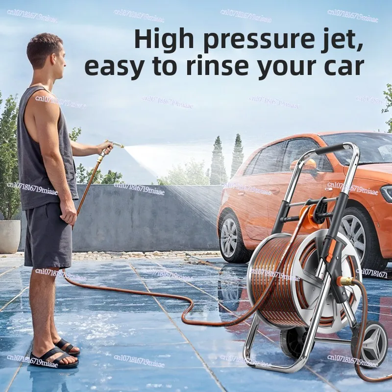 Pistola ad acqua ad alta pressione per autolavaggio con rack di stoccaggio per raccolta in metallo