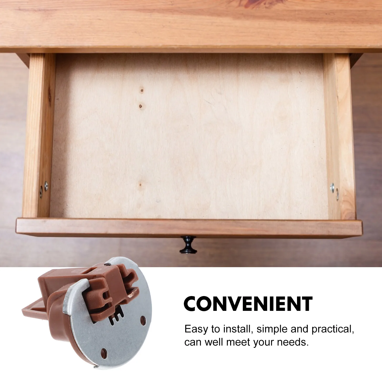 

2 Sets Slide Rail Accessories Drawer Replacement Parts Bottom Mount Center Mount Dresser Slides Stopper Vanity Durability Wear