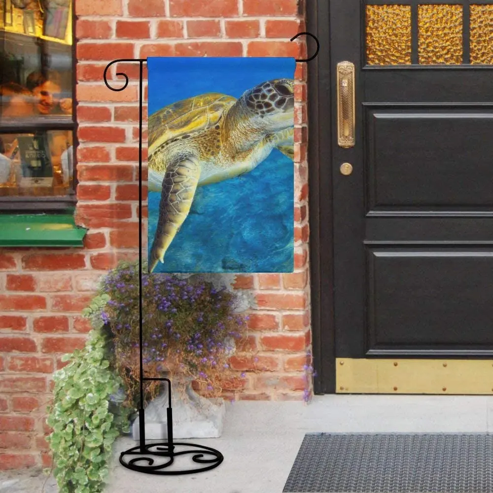 

Флаг для сада, флаги для летнего домика с надписью Hello Beach Sea Conch Home Yard, баннер для улицы, цветочный горшок, двусторонний баннер с принтом для ...