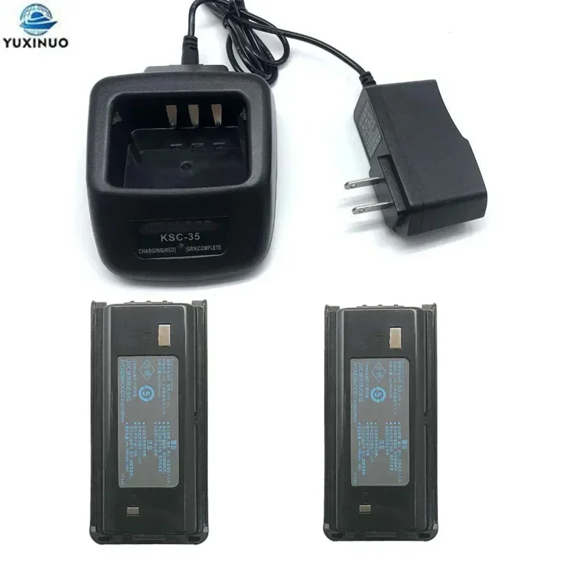 KNB-45L 7.4V 2000mAh Eddie ion Batterie + KSC-35 Chargeur pour KENWOOD NX-340 TK-2202 2200 2206 2207 2212 TK-3217 TK-3306 3307 Radio