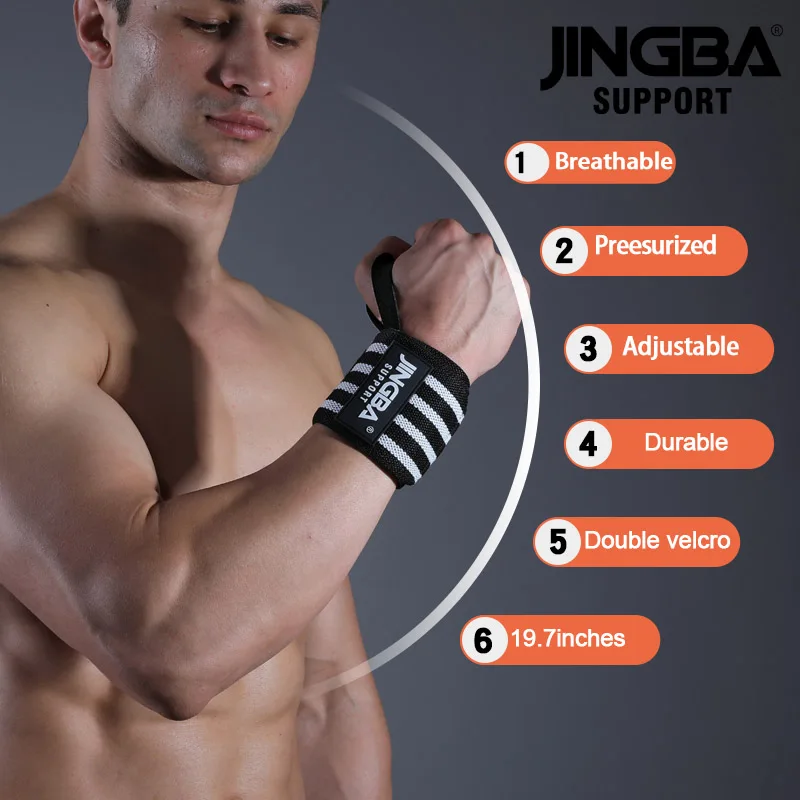 JINGBA SUPPORT 1 PC Weightlifting Wrist Wraps Professional Gym Support Drop shipping