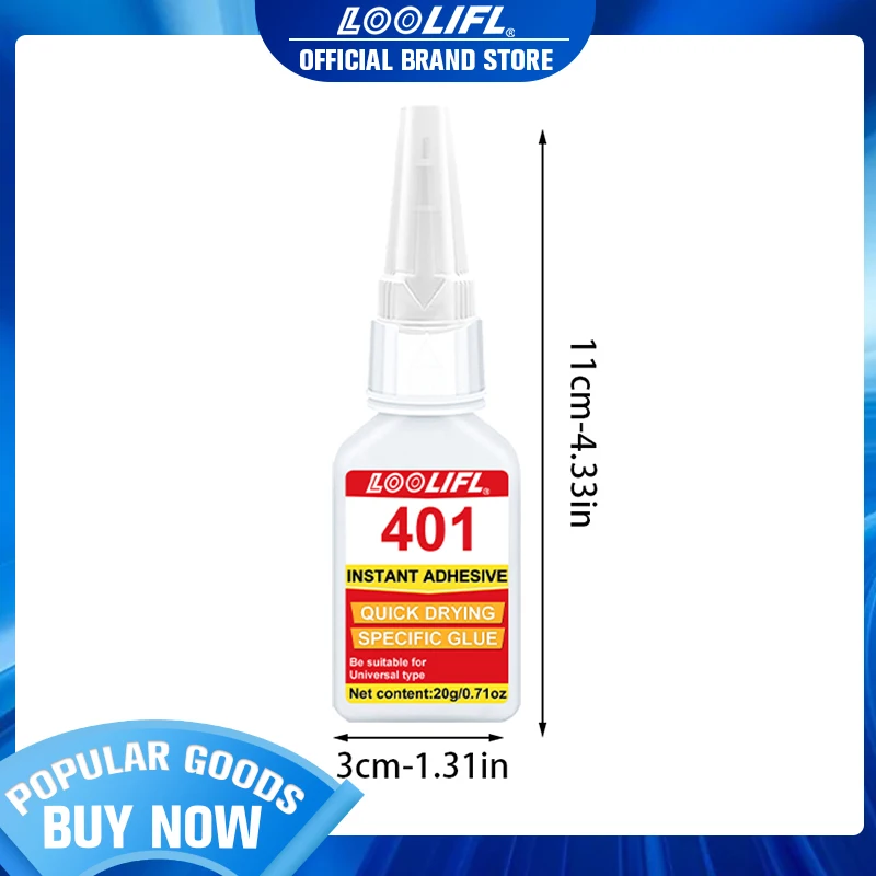 20ml 401 Super Glue for Car Windshield Window Glass Repair Bonding Instant Strong Quick Dry Adhesive High Strength view 6