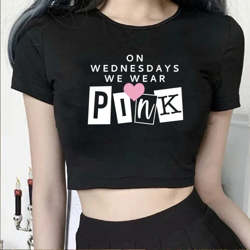 Wednesday We Wear Pink T-Shirt Mean Girls Inspired Shirt MeanGirls So Fetch High Quality Tops Casual Summer T-Shirts  Streetwear