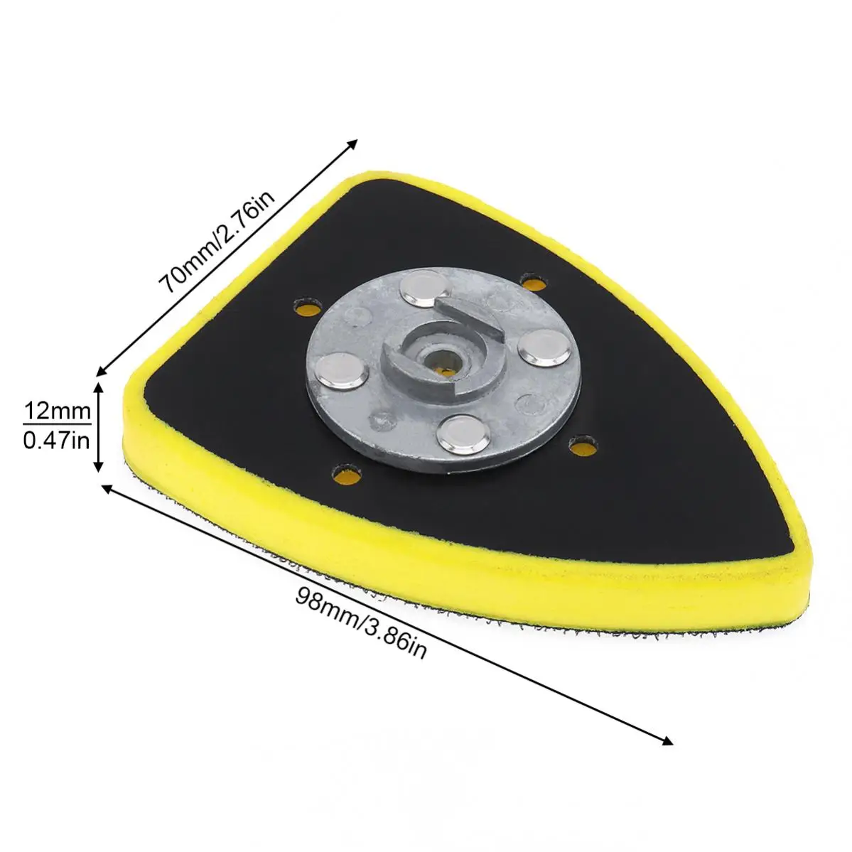 4 Hole Triangle Sanding Pads Self-adhesive Backing Triangular Sander Grinding/Polishing Pad for Pneumatic Sanders/ Air Polishers
