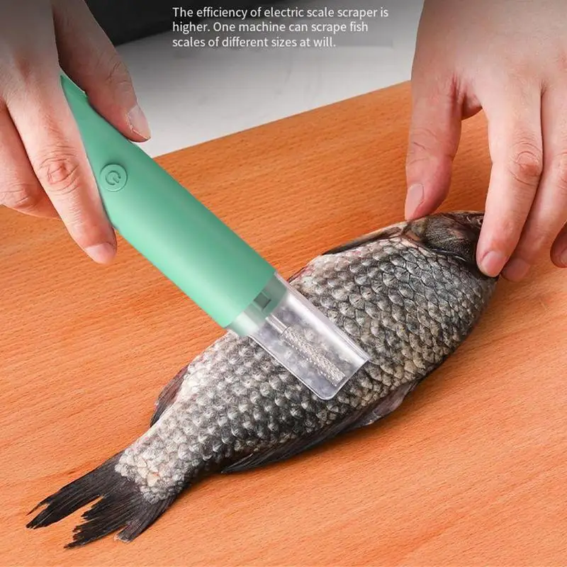 Electric Fish Scaler Electric Fish Skin Scales Brush Shaver Remover Fish Skin Peeler Fishing Scalers Scrape Seafood Tools