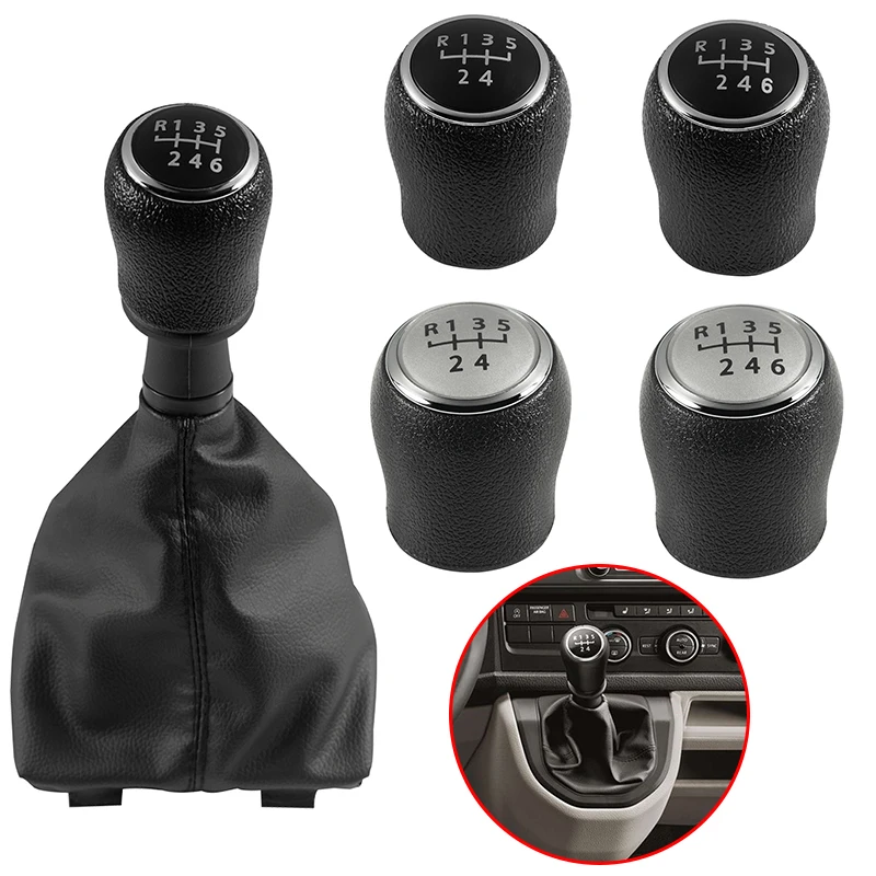 

For VW Volkswagen T6 T7 Transporter Multivan Caravelle 2016 2017 2018 2019 2020 5/6 Speed Gear Shift Knob Shifter Gaiter Boot