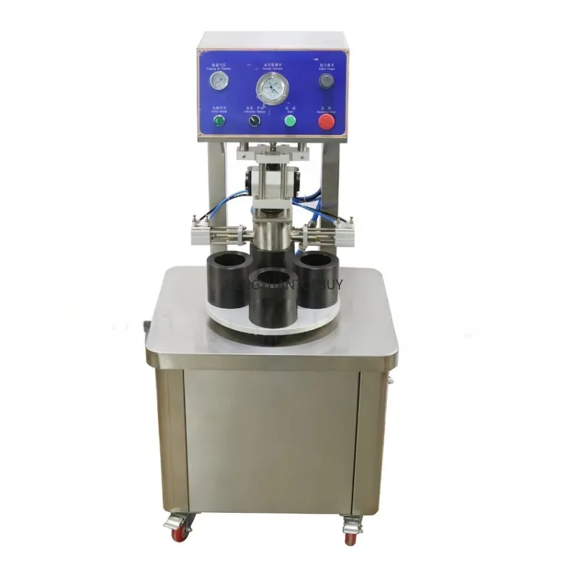 BZX-65-4 Semi-automatic pneumatic sealing machine equipment screws off glass bottle vacuum sealing machine