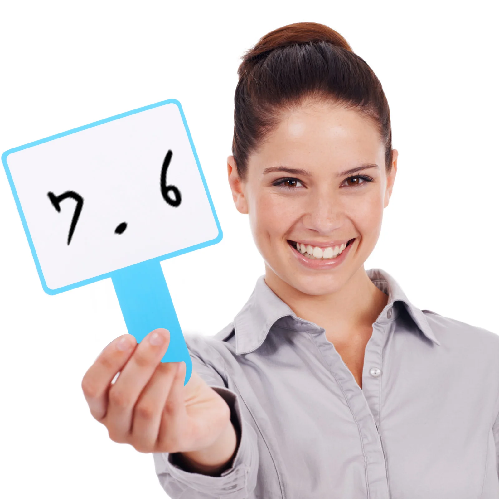

2 Pcs Blank Scoreboard Whiteboard Family Party Game Raise Sign Foam Classroom