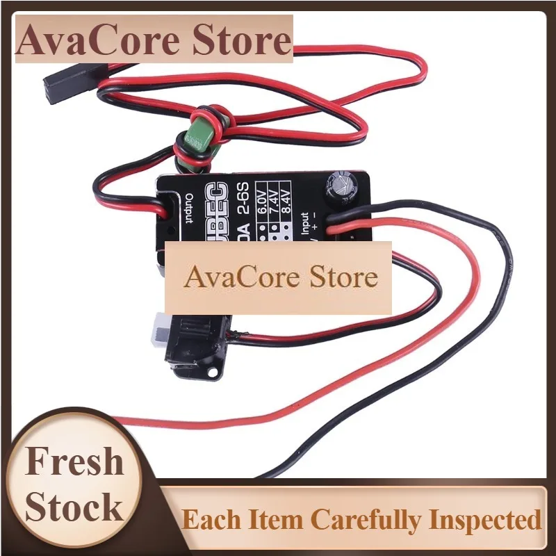 AvaCoreHobbywing New Waterproof UBEC 10A Voltage Regulator Module 2-6S 6/7.4/8.4V 10A Adjustable Metal Shell BEC For RC Car Part
