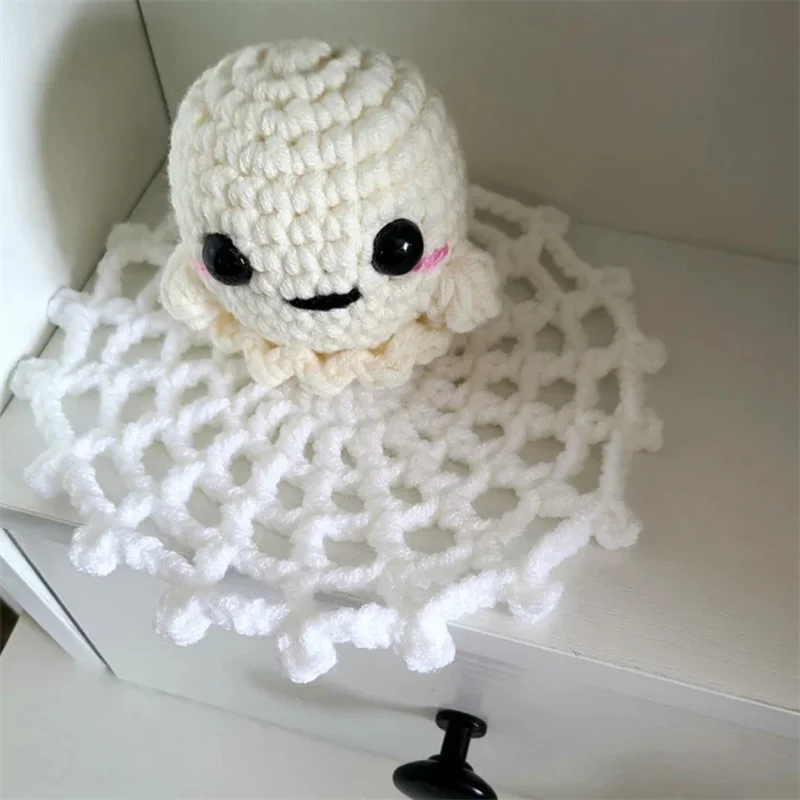 Funny cute Little white ghost doll multiply solid colour spider web coasters for Water Cup Table Decoration Accessories