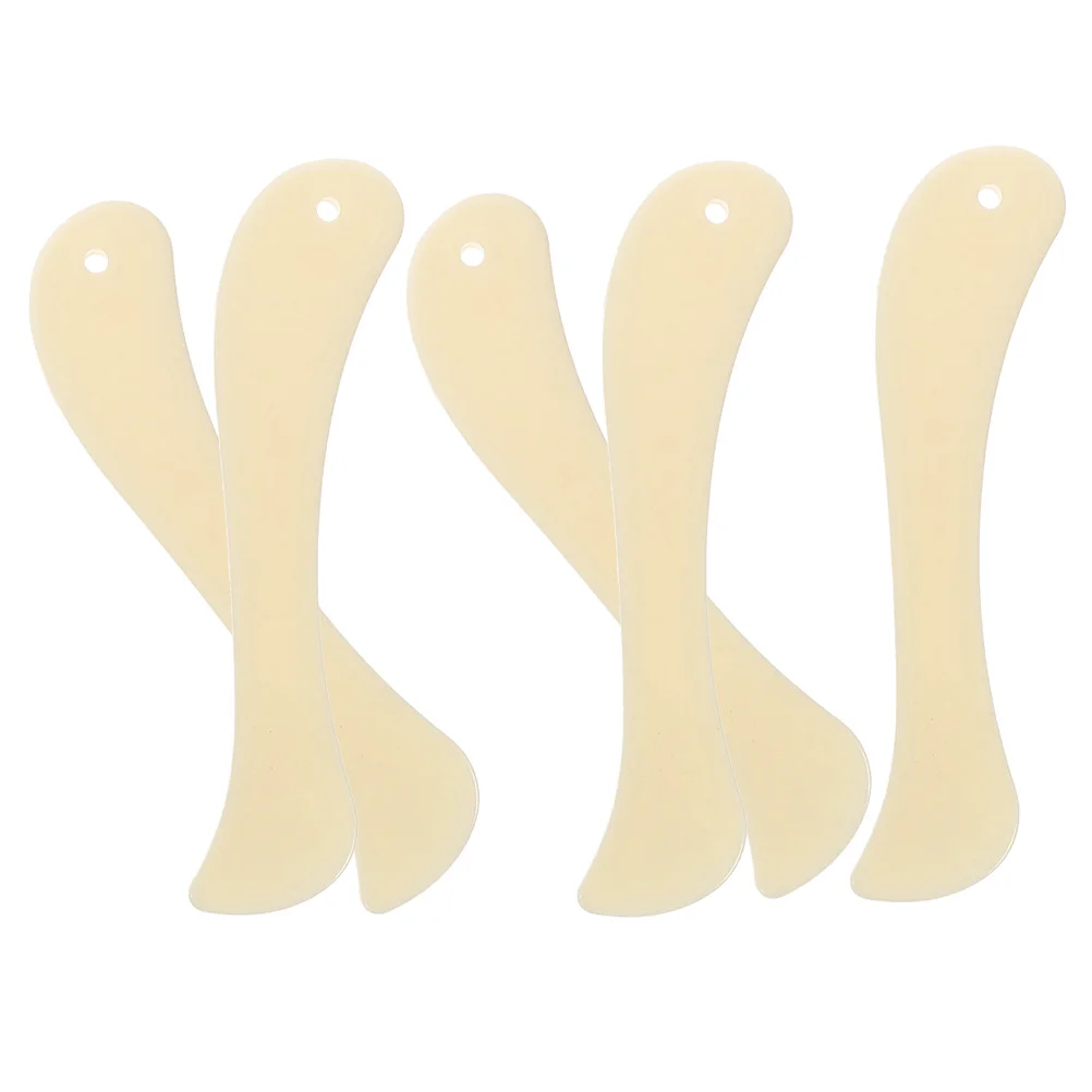 Pasta de osso de plástico curvada, 5 peças para vinco de papel e remoção de bolhas, ferramenta artesanal prática para uso de presente escolar de escritório