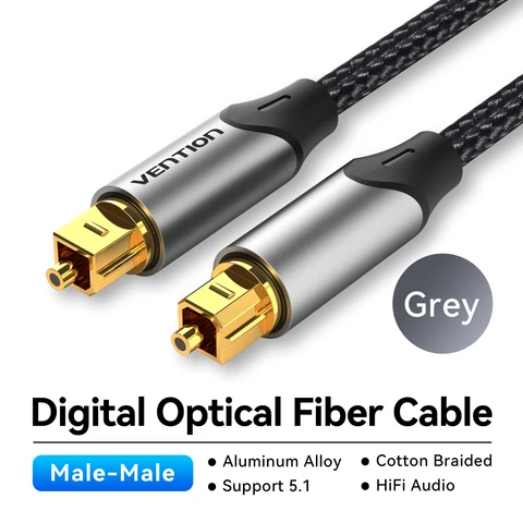 Оптический аудио кабель Vention Toslink 1м/2м - высококачественный звук