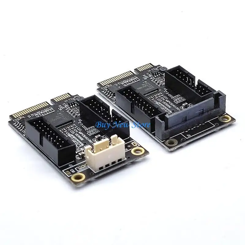 20CE Mini PCIe to Twin 19-Pin Front Panel Adapter Miniature 4Pin/ Power