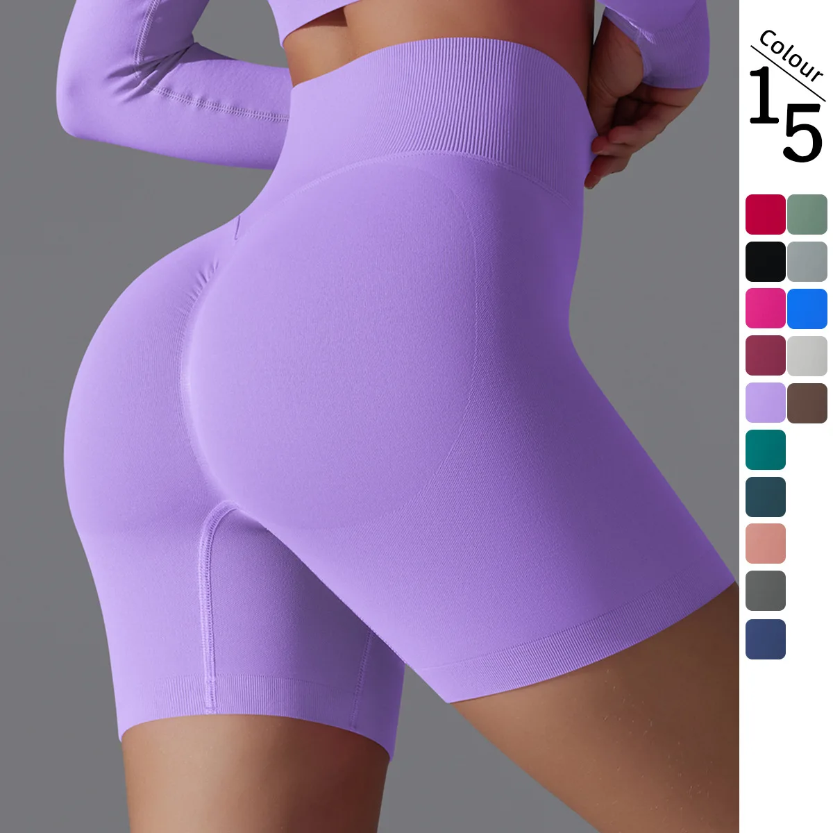 

Women High Waist Sports Short Seamless Yoga Shorts Fitness Tight Shorts Female Quick Drying Cycling Gym Workout Runing Shorts