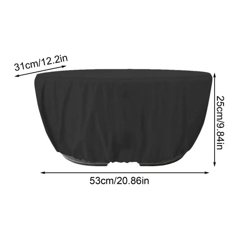 Tank Protective Cover Container For Above Ground Tank Cover Protection PU Coating Drawstring Oval Stock Tank Cover For Outdoor