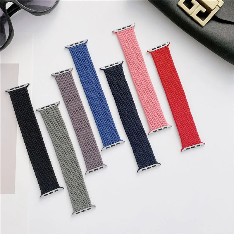 1:1 Official-website For Apple Watch Strap SE10 42/44/45/46mm Braided solo loop iWatch 38/40/41mm serie 987654 Ultra 2 band 49mm