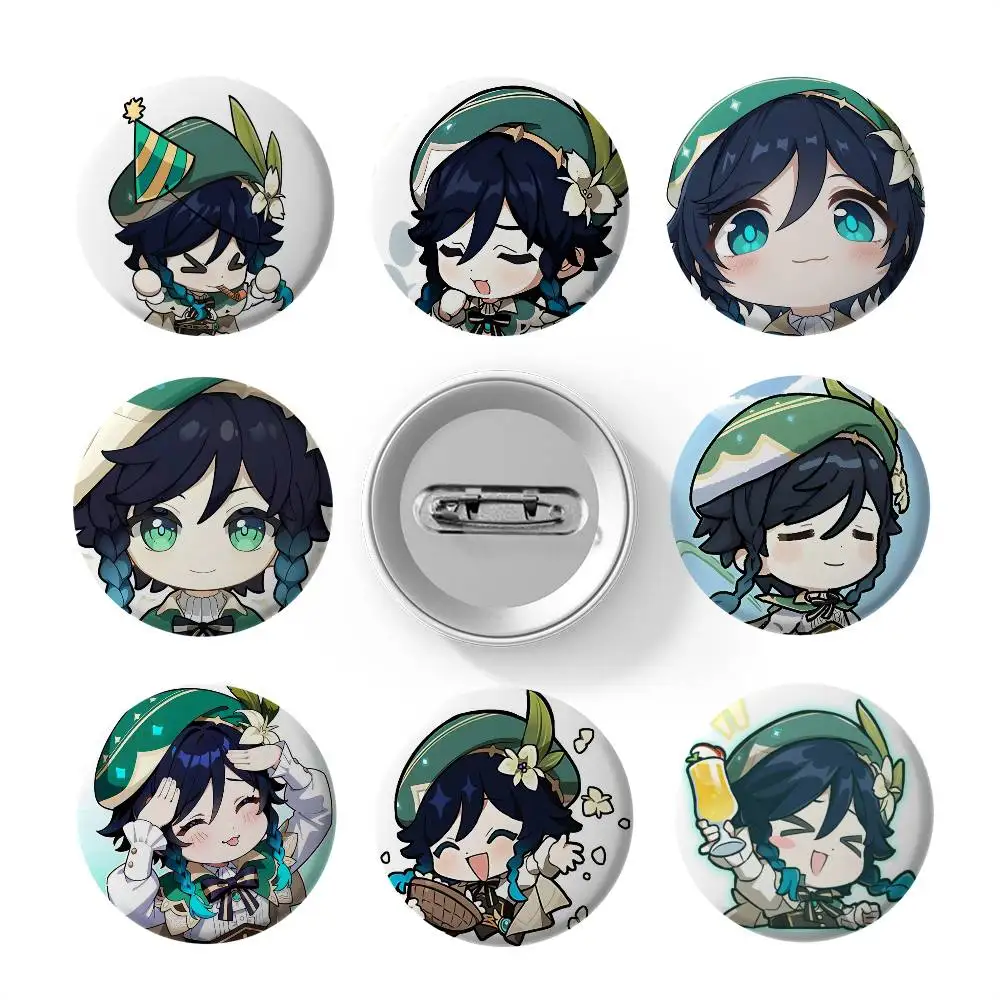 

Venti Cute Cute Genshin Impact Custom Creative Round Brooch Badge Jewelry Gifts For Friends Clothes Hat Backpack Enamel Pins